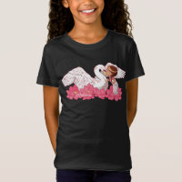 Garota linda Saraswati com seu Cisne Branco