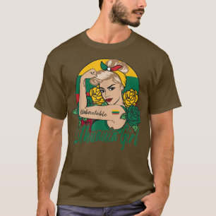 Camiseta Garota lituana Mulher lituana Lituanos Bandeira 
