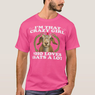 Camiseta Garota Louca Que Ama Cabra Engraçada