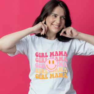 Camiseta Garota Mama, Mamãe Correspondente E Eu Retro