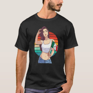 Camiseta Garota Mexicana Orgulho Latino Bandeira do México