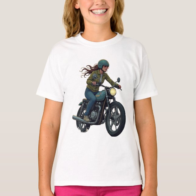 Camiseta Garota Motociclista (Frente)