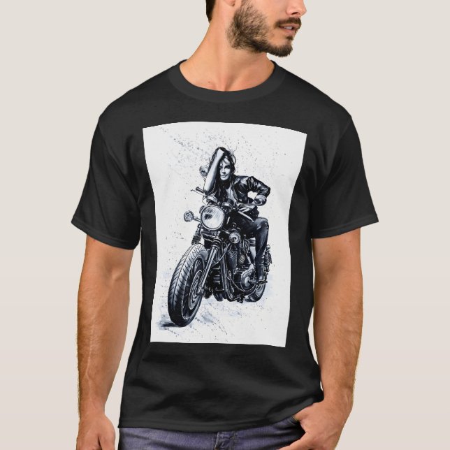 Camiseta Garota Motociclista (Frente)