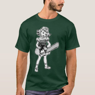 Camiseta Garota Motossera Punk Goth Horror Fã