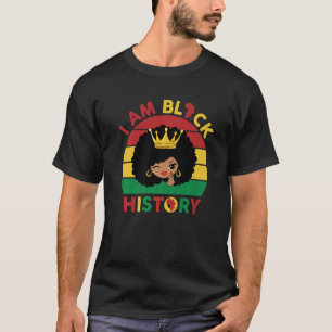 Camiseta Garota Negra Bonita Com Coração De Cabelo Afro