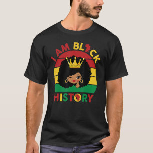 Camiseta Garota Negra Bonita Com Coração De Cabelo Afro