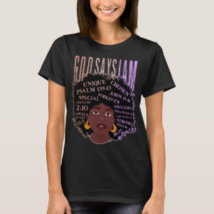 Camiseta Garota Negra Diz Que Sou A História Da Melanina Ne