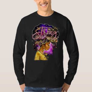 Camiseta Garota Negra Ela É Forte Afro Mulher Christian Rel