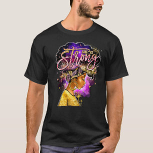 Camiseta Garota Negra Ela É Forte Afro Mulher Christian Rel