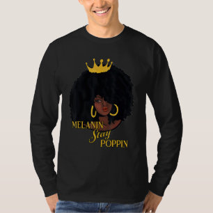 Camiseta Garota Negra Forte Afro Melanin Fica Derramando