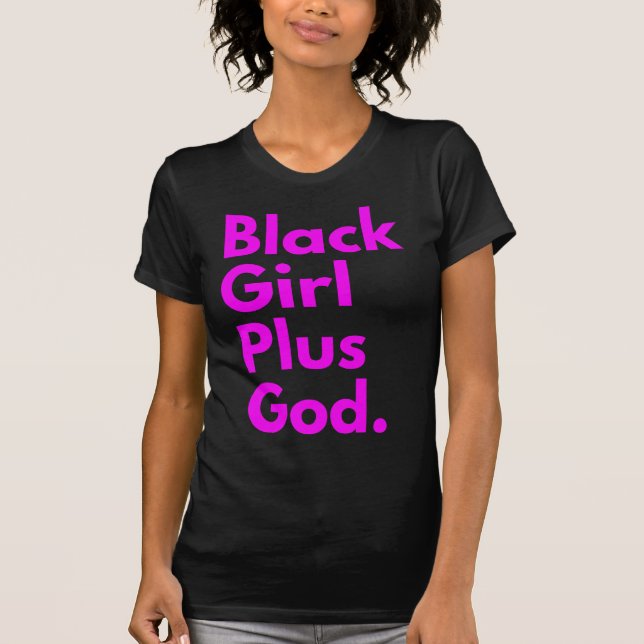 CAMISETA GAROTA NEGRA MAIS DEUS (Frente)