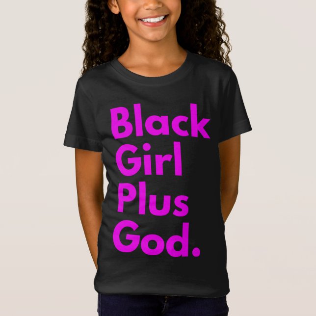 CAMISETA GAROTA NEGRA MAIS DEUS (Frente)