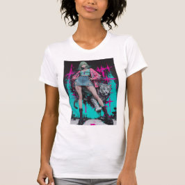 Camiseta Garota Neon Punk