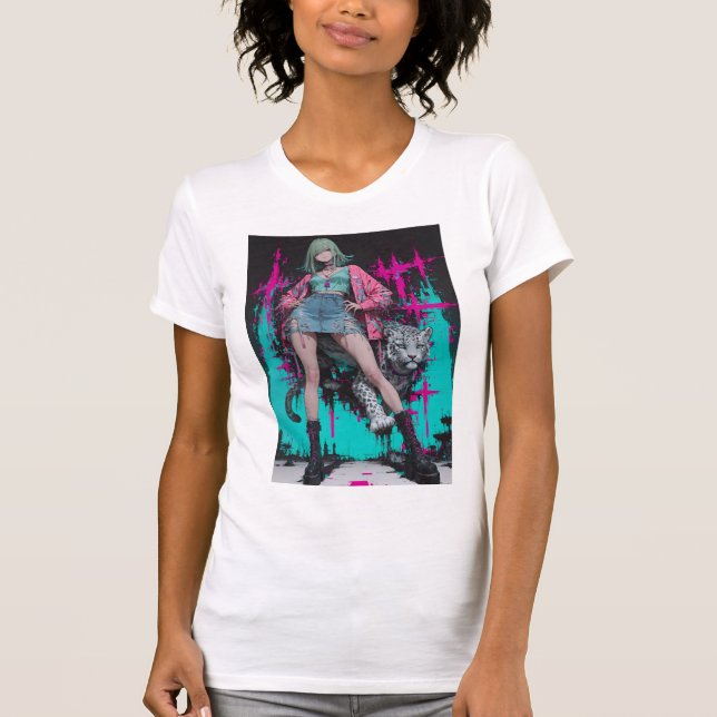 Camiseta Garota Neon Punk (Frente)