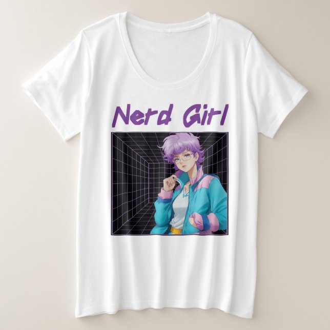 Camiseta Garota Nerd  (Frente do Design)