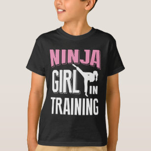 Camiseta Garota Ninja Treinando Karate Taekwondo S Para Gar