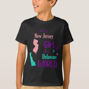 Camiseta Garota Orgulhosa Apenas Uma Garota De New Jersey E
