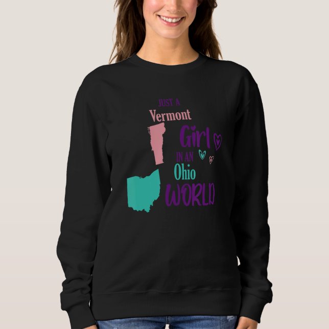 Camiseta Garota orgulhosa apenas uma garota Vermont em um m (Frente)