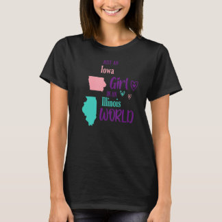 Camiseta Garota orgulhosa Design Apenas uma garota de Iowa
