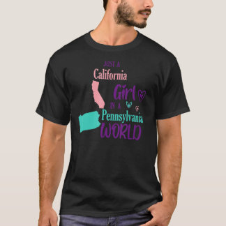 Camiseta Garota orgulhosa só uma garota da Califórnia em um