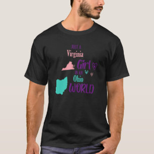 Camiseta Garota orgulhosa só uma garota da Virgínia em um M