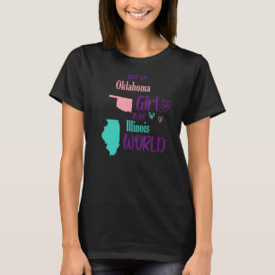 Camiseta Garota orgulhosa só uma garota de Oklahoma em um I