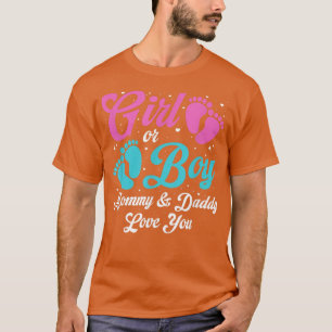 Camiseta Garota ou Mamãe e Pai te amam a revelação de gêner