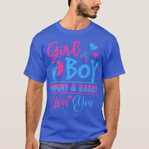 Camiseta Garota ou Mamãe e Pai te amam a revelação de gêner