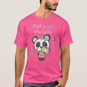 Camiseta Garota Panda Dando Um Belo Urso De Panda