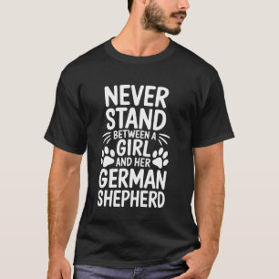 Camiseta Garota Pastor Alemão Pastor Alemão Engraçado