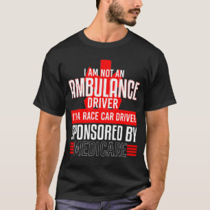Camiseta Garota Patrocinada de Motorista Ambulância