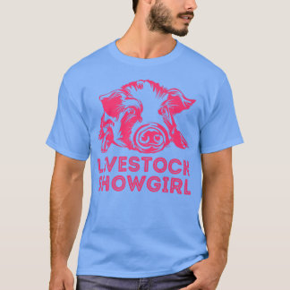 Camiseta Garota Pecuária - Mostrando Suínos Na Feira Prem