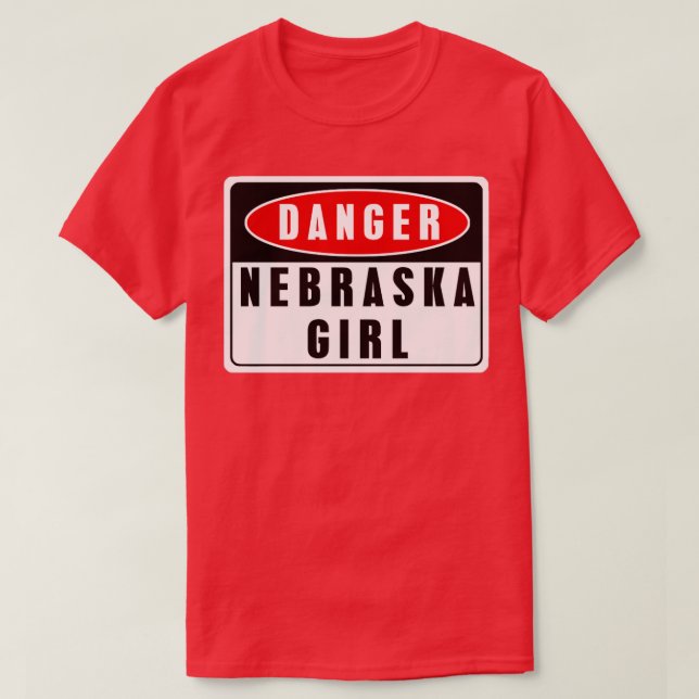 Camiseta garota perigosa de Nebraska (Frente do Design)