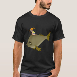 Camiseta Garota Pescadora Simpática e Divertida