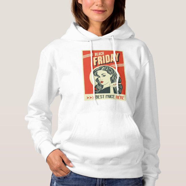 Camiseta Garota Pin-Up Retro Black Friday Pop Art (Frente)
