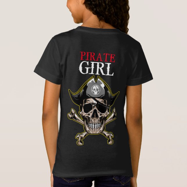 Camiseta garota pirata fofa (Verso)