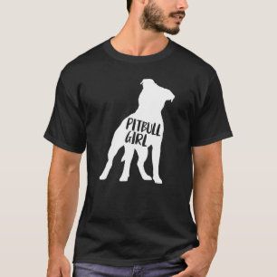 Camiseta Garota Pitbull Amante de Cão Pitbull Engraçado