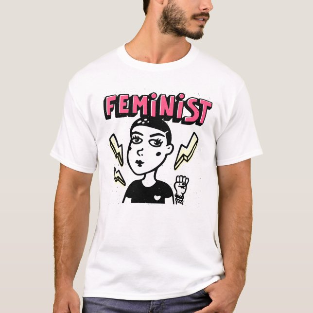 Camiseta Garota Pop de Arte Feminista (Frente)