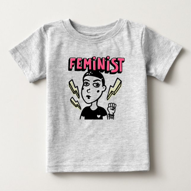 Camiseta Garota Pop de Arte Feminista (Frente)