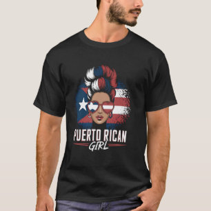 Camiseta Garota Porto-Riquenha Raízes Ricas Herança Boricua