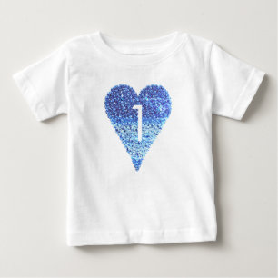 Camiseta Garota primeiro aniversario Criança Miúda Cardíaca