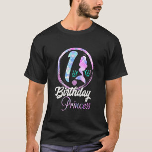 Camiseta Garota primeiro aniversario Sereia Aniversário Pri