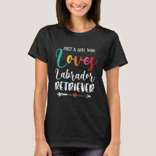 Camiseta Garota Que Ama Cachorro Labrador Retriever Lab Mãe