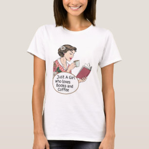 Camiseta Garota que Ama Livros e Café – Dona de Casa Divert