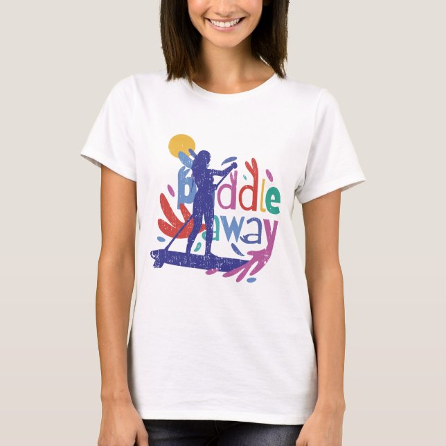 Camiseta Garota que Ama Remar — Vida no Paddleboard (Frente)