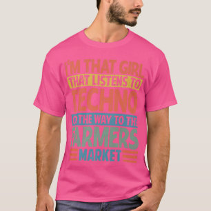 Camiseta Garota Que Escuta Música Tecnológica - Mercado De 