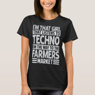 Camiseta Garota Que Ouve Música Techno - Mercado de Agricul