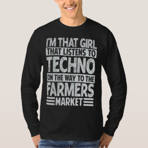 Camiseta Garota Que Ouve Música Techno - Mercado de Agricul