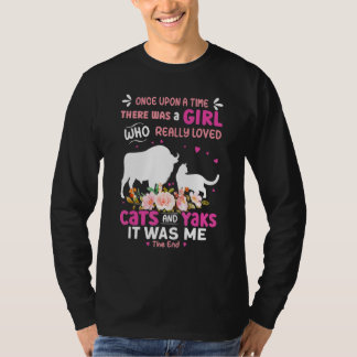 Camiseta Garota Que Realmente Amava Gatos E Yaks