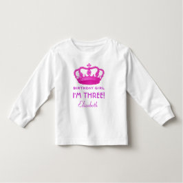 Camiseta Garota Real Princesa Coroa 3 Anos V02
